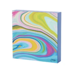 Enesco EttaVee In The Groove Wall Art 6 Enesco EttaVee In The Groove Wall Art -Enesco EttaVee Colorful Marbled Wall Art 6012908 02