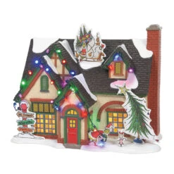 Enesco Original Snow Village Dr. Seuss The Grinch House With Lights, 7.2"