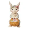 Enesco Jim Shore Pint Bunny With Floral Crown And Basket Figurine, 5" 1 Enesco Jim Shore Pint Bunny With Floral Crown And Basket Figurine, 5" -Enesco Jim Shore Bunny With Floral Crown and Basket Figurine 6012443 01