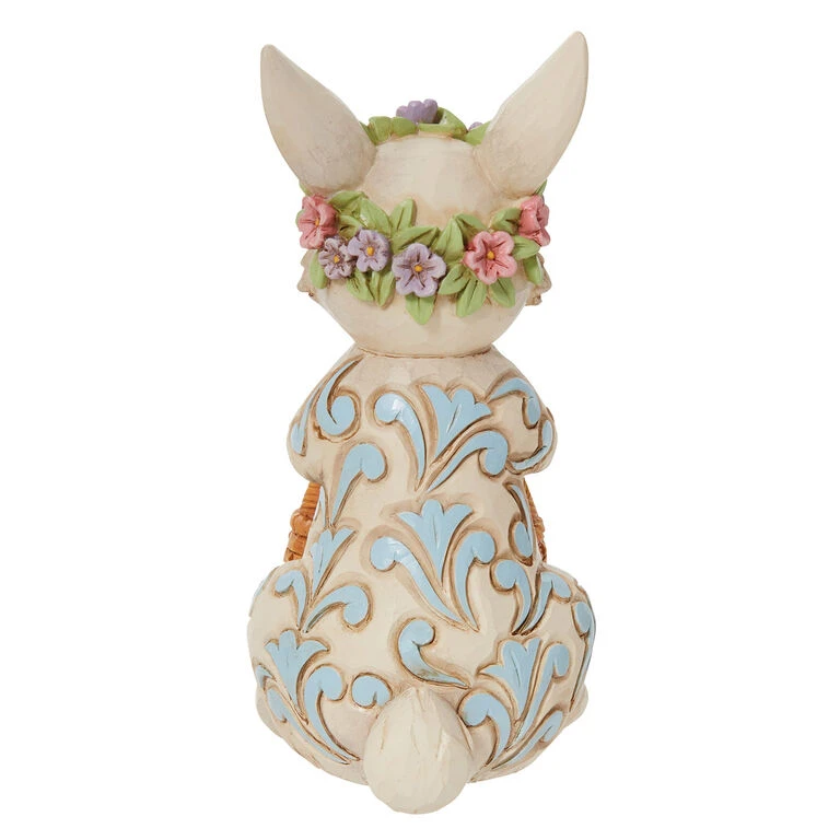 Enesco Jim Shore Pint Bunny With Floral Crown And Basket Figurine, 5" 4 Enesco Jim Shore Pint Bunny With Floral Crown And Basket Figurine, 5" - Image 2