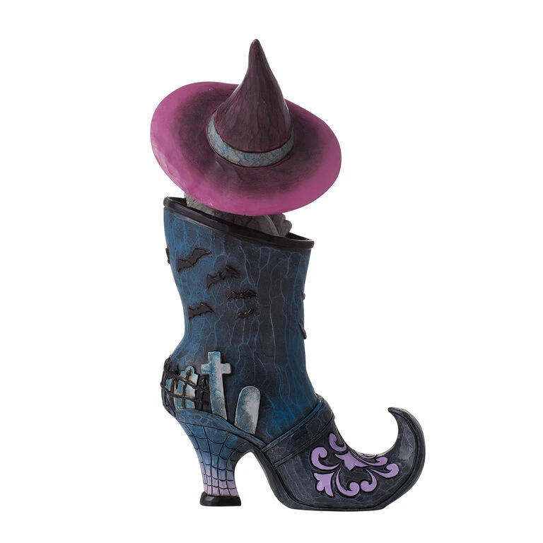 Enesco Jim Shore Black Cat Inside Of Witch's Boot Figurine, 8.26" 4 Enesco Jim Shore Black Cat Inside Of Witch's Boot Figurine, 8.26" - Image 2