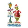 Enesco Jim Shore Grinch By Lit Lamppost Figurine, 10.24" -Enesco Jim Shore Dr. Seuss Grinch By Lamppost Figurine 6012699 01