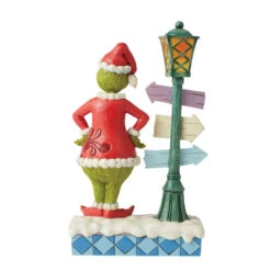 Enesco -Enesco Jim Shore Dr. Seuss Grinch By Lamppost Figurine 6012699 02