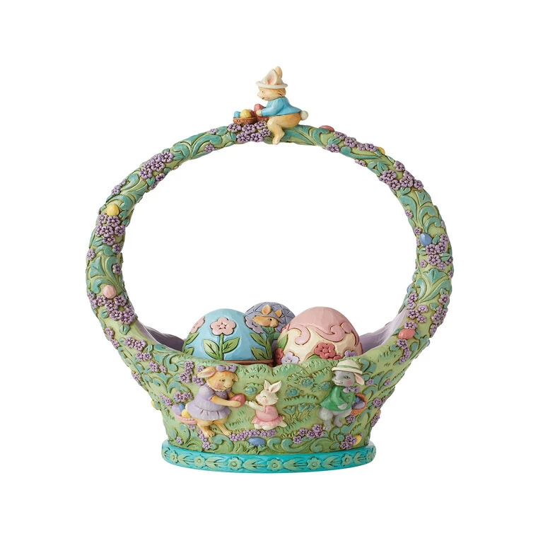 Enesco Jim Shore Egg Hunt Easter Basket Figurine, 9.25" 4 Enesco Jim Shore Egg Hunt Easter Basket Figurine, 9.25" - Image 2