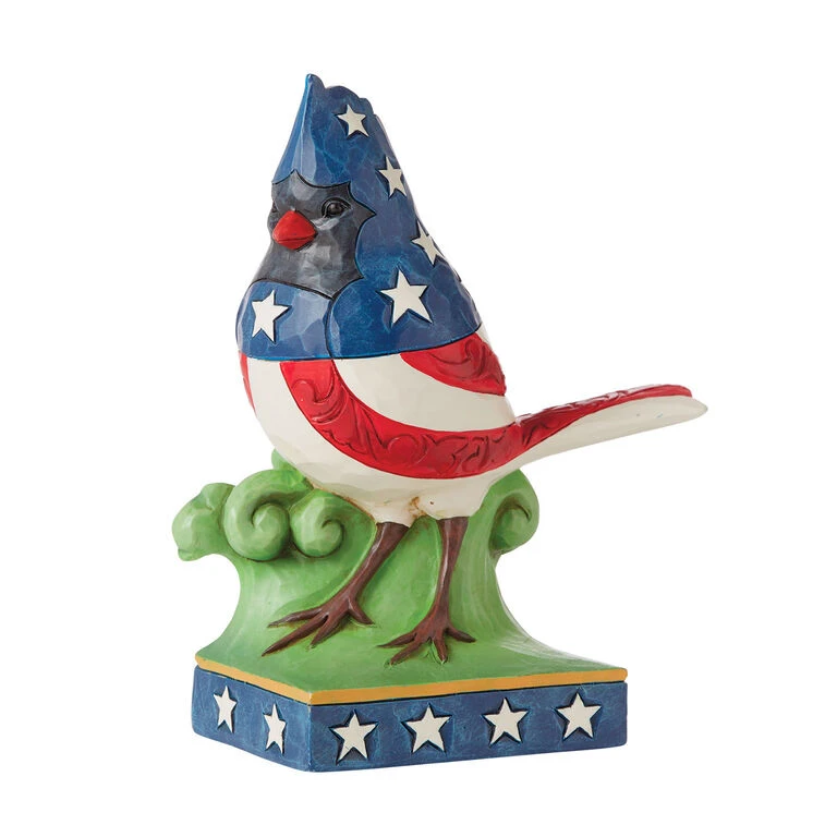 Enesco Jim Shore Patriotic Cardinal Figurine, 5" 3 Enesco Jim Shore Patriotic Cardinal Figurine, 5"