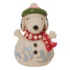 Enesco Jim Shore Peanuts Mini Snoopy Snowman Figurine, 3.5" -Enesco Jim Shore Peanuts Mini Snoopy Snowman Figurine 6010326 01
