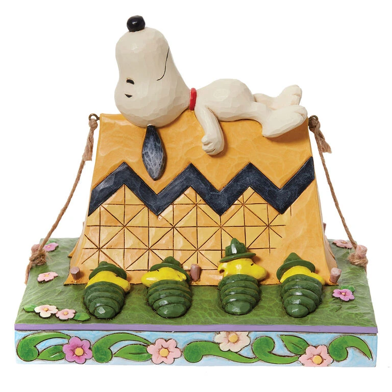 Enesco Jim Shore Peanuts Snoopy And Woodstock Camping Figurine, 6" 3 Enesco Jim Shore Peanuts Snoopy And Woodstock Camping Figurine, 6"