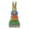 Enesco Jim Shore Peter Rabbit With Basket Of Strawberries Figurine, 6.2" -Enesco Jim Shore Peter Rabbit With Basket Figurine 6012489 01