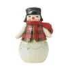 Enesco Jim Shore Pint-Sized Snowman In Plaid Figurine, 5" -Enesco Jim Shore PintSized Snowman in Plaid Figurine 6011483 01