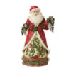 Enesco Jim Shore Santa With Poinsettia Garland Figurine, 12.2" -Enesco Jim Shore Santa Claus Poinsettia Garland Figurine 6012898 01