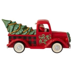 Enesco Jim Shore Highland Glen Santa Driving Red Truck Figurine, 5.71" H -Enesco Jim Shore Santa Driving Red Truck Figurine 6012862 02
