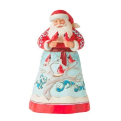 Enesco Jim Shore Santa And Cardinals Figurine, 7.8"