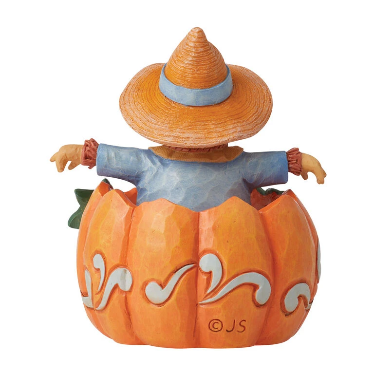 Enesco Jim Shore Scarecrow Inside A Pumpkin Figurine, 3.58" 4 Enesco Jim Shore Scarecrow Inside A Pumpkin Figurine, 3.58" - Image 2