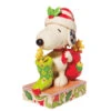 Enesco Jim Shore Peanuts Snoopy And Woodstock With Stocking Figurine, 7" -Enesco Jim Shore Snoopy Woodstock With Stocking Figurine 6008957 01