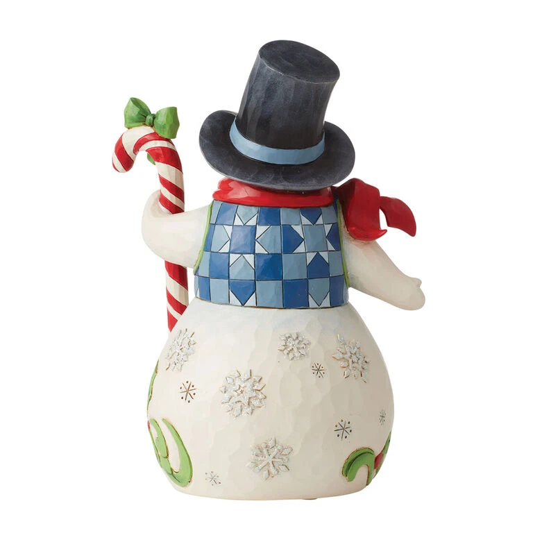 Enesco Jim Shore Snowman With Candy Cane Figurine, 8.7" 4 Enesco Jim Shore Snowman With Candy Cane Figurine, 8.7" - Image 2