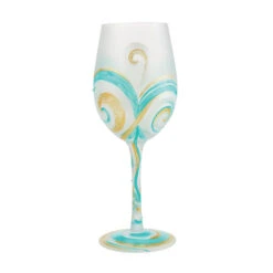 Enesco -Enesco Lolita Riding the Waves Handpainted Wine Glass 6012481 02
