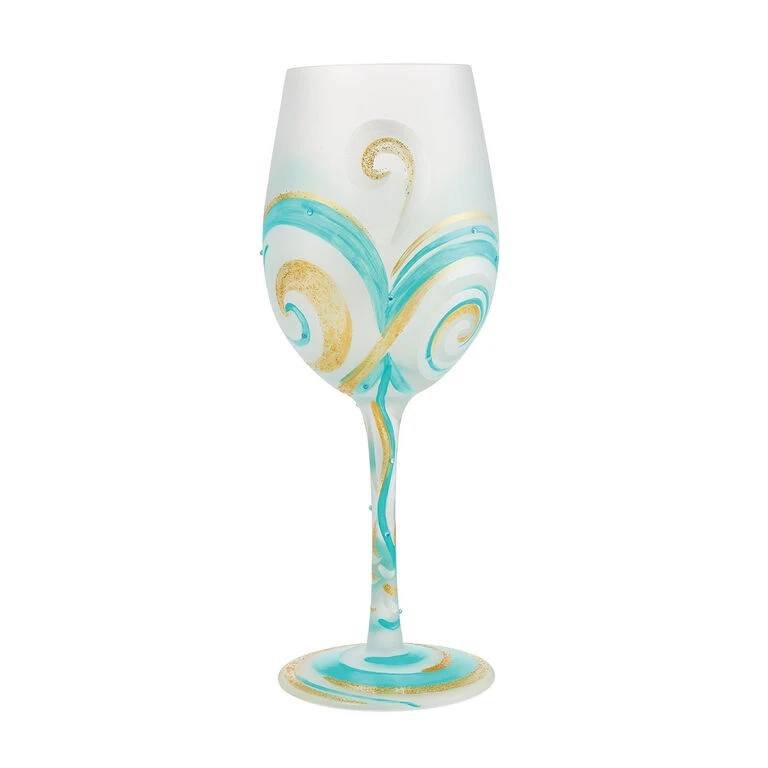Enesco Lolita Ridin' The Waves Handpainted Wine Glass, 15 Oz. 3 Enesco Lolita Ridin' The Waves Handpainted Wine Glass, 15 Oz. - Image 2