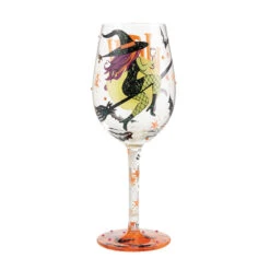 Enesco -Enesco Lolita Witch Way to the Wine Halloween Wine Glass 6012494 02