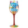 Enesco Lolita You're The Best Handpainted Wine Glass, 15 Oz. -Enesco Lolita Youre the Best Handpainted Wine Glass 6008461 01
