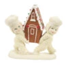 Enesco Snowbabies Carry It Gingerly Figurine, 5.24" -Enesco Snowbabies Carry a Gingerbread House Figurine 6012278 01
